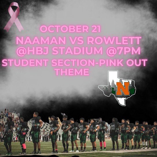 NaamanBarstool's tweet image. 🎟 pink out game 🎟
