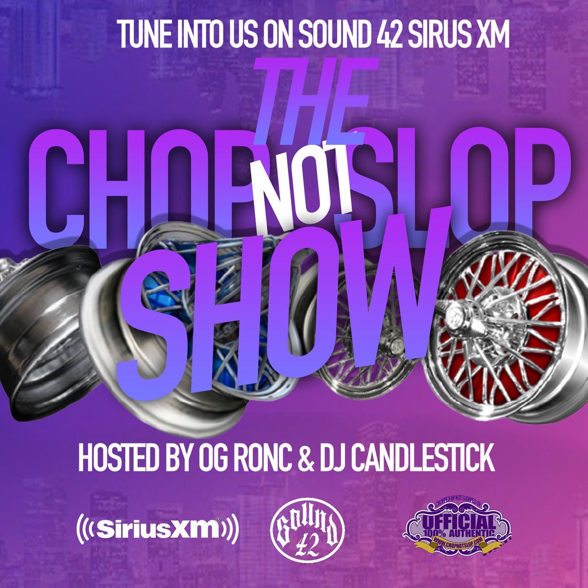 The Chop Not Slop Show Hosted by @TheChopstars @OGRONC & @candlestickem Brand new @ 4PM EST on Sound 42 (Ch 42) on @SIRIUSXM OVOSound.lnk.to/SOUND42