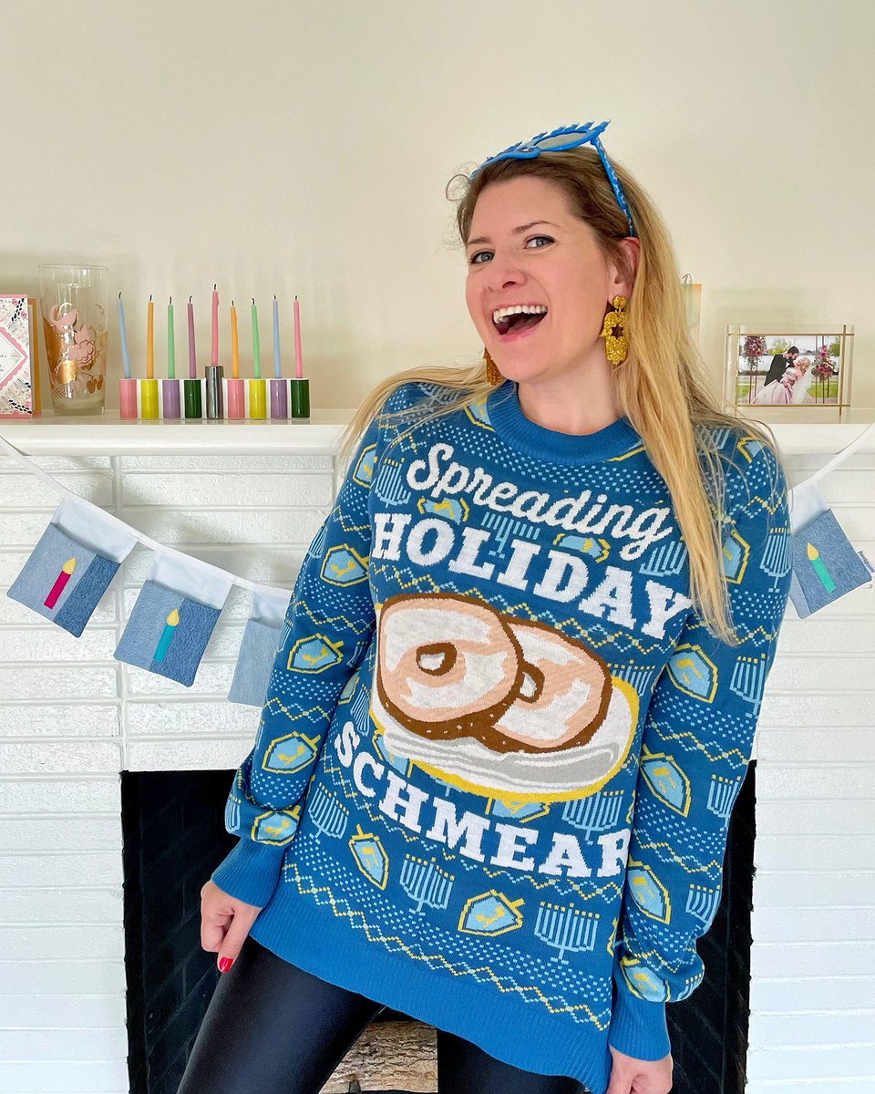 🎉🕎 Giveaway!! 🕎🎉 We teamed up with Tipsy Elves to design this exclusive Spreading Holiday Schmear Sweater (get it?) for my store and here’s you chance to win one! Available in unisex sizes XS-3XL. Enter here—-> moderntribe.com/blogs/news/han…