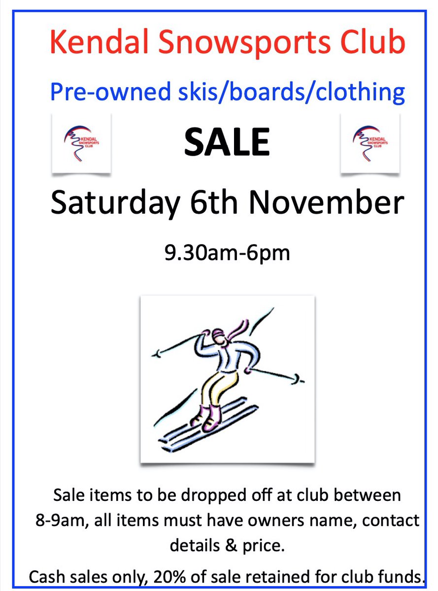 kendalsnow's tweet photo. Bring &amp; Buy Sale - 6th November 21 https://t.co/6m9IMxcT8z