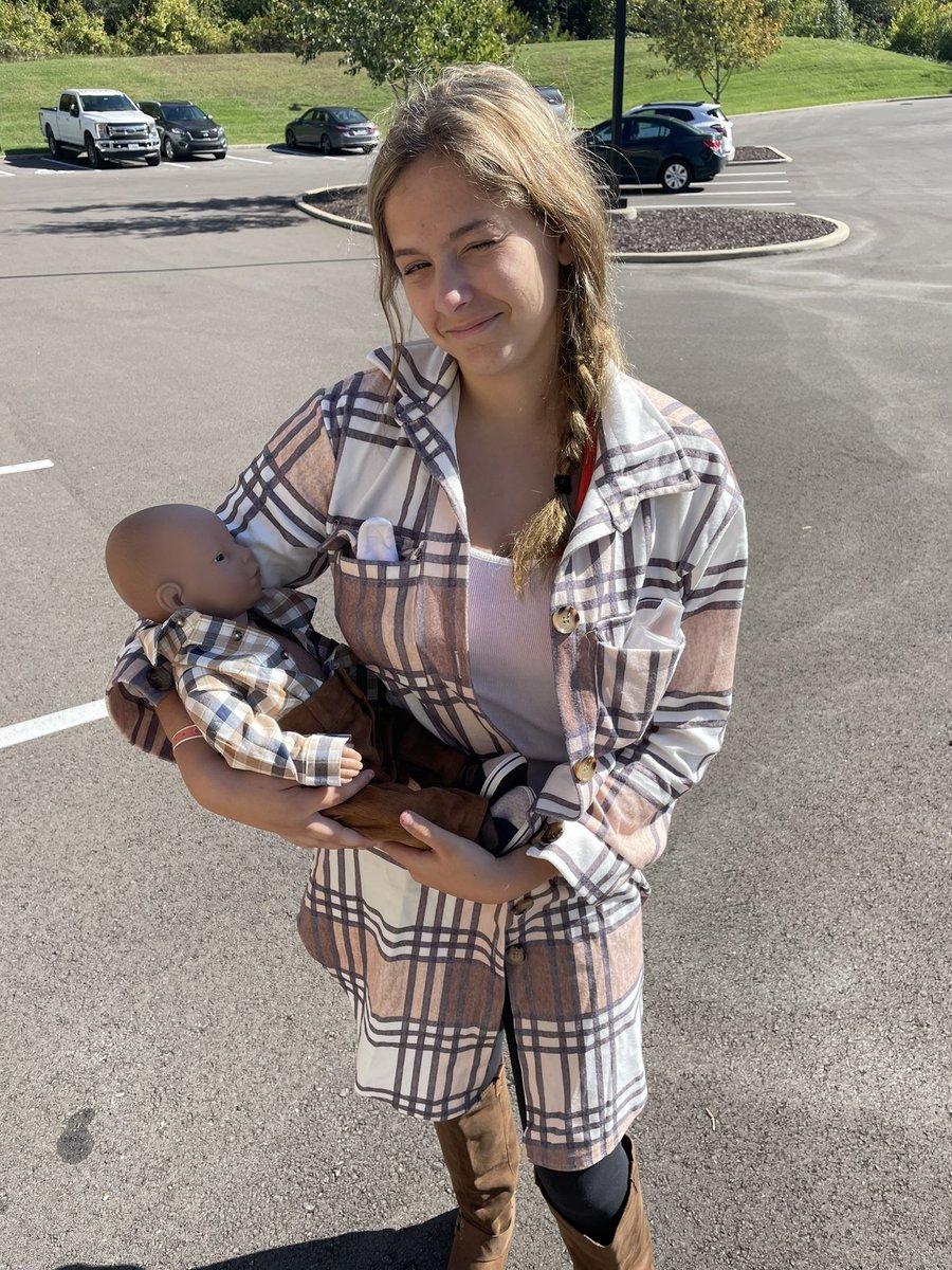 Jordan and her ‘baby’ Sawyer at church today. #francishowellhighschool #ChildDevelopment