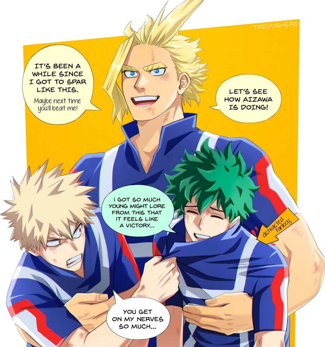 💪🏽トレしなはれうにせん💜💚 On Twitter Rt Trevoshere All Might And Aizawa Got