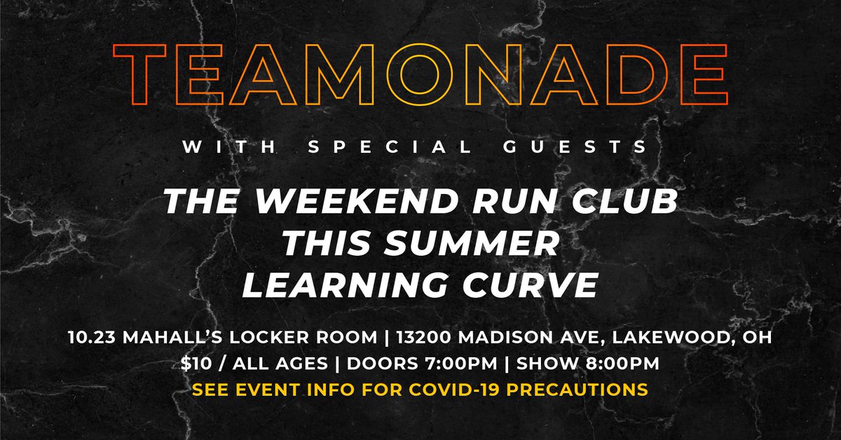 we’re playing @Mahalls20Lanes on Oct 23 w/ @weekendrunclub @ThisSummerOH and @learningcurveoh !!!!