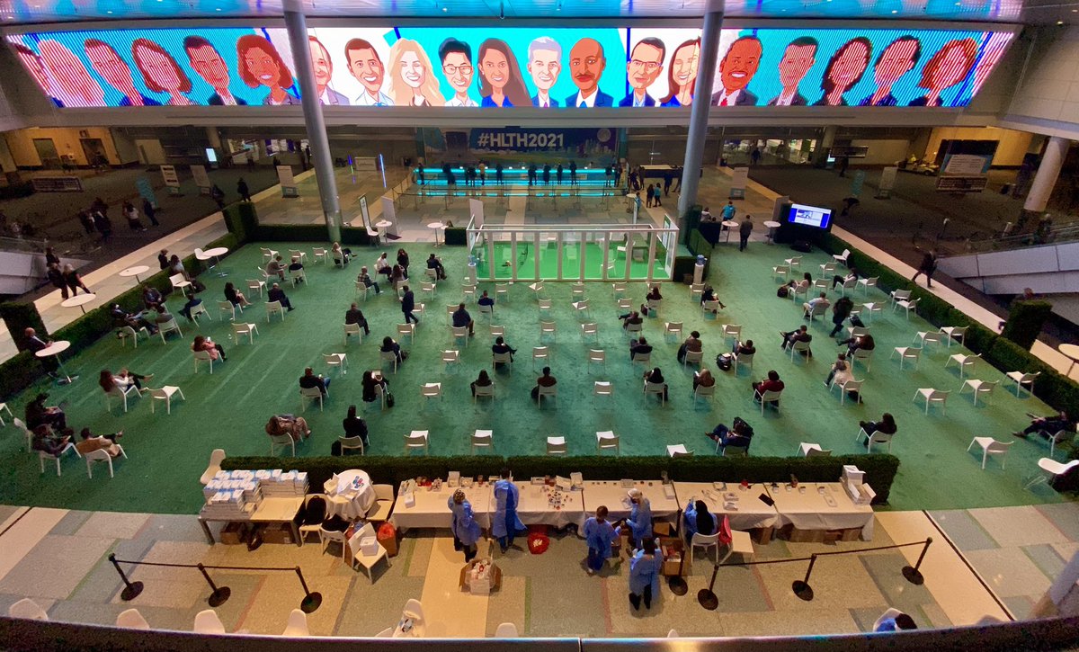 Congrats to the team at #HLTH2021 for stepping up months ago to make an in-person event with 6K people possible. Vaccines required. Tests onsite. Masks on. Imagine where we’d be if this was the overwhelming narrative in the U.S.