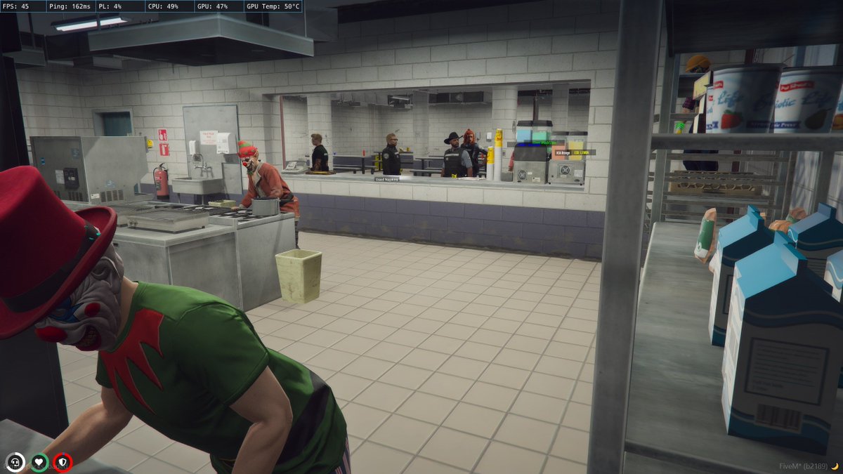 enshadowed_'s tweet photo. Huge shoutout to the PD and especially @TTV_Kyle for being so awesome as usual. The Clown Fiesta was over with! On the DOC side of things, you guys do insane work as usual. The RP you enable every day in the prison is priceless. @KrizFrost @myles_awa #NoPixel #GTAVRP https://t.co/rICCEK3Hdq