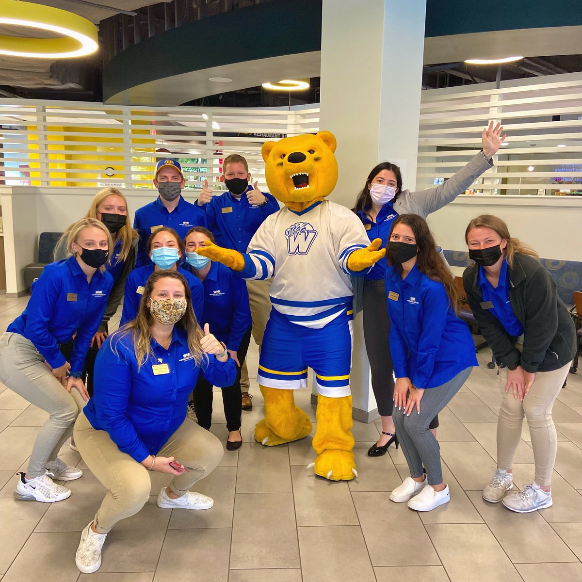What a great day at #WNE! First in-person Open House in 19 months calls for a photo op with Spirit. Who’s coming to the next Open House on October 30?? #WNESpirit 

🔗: wne.edu/openhouse
