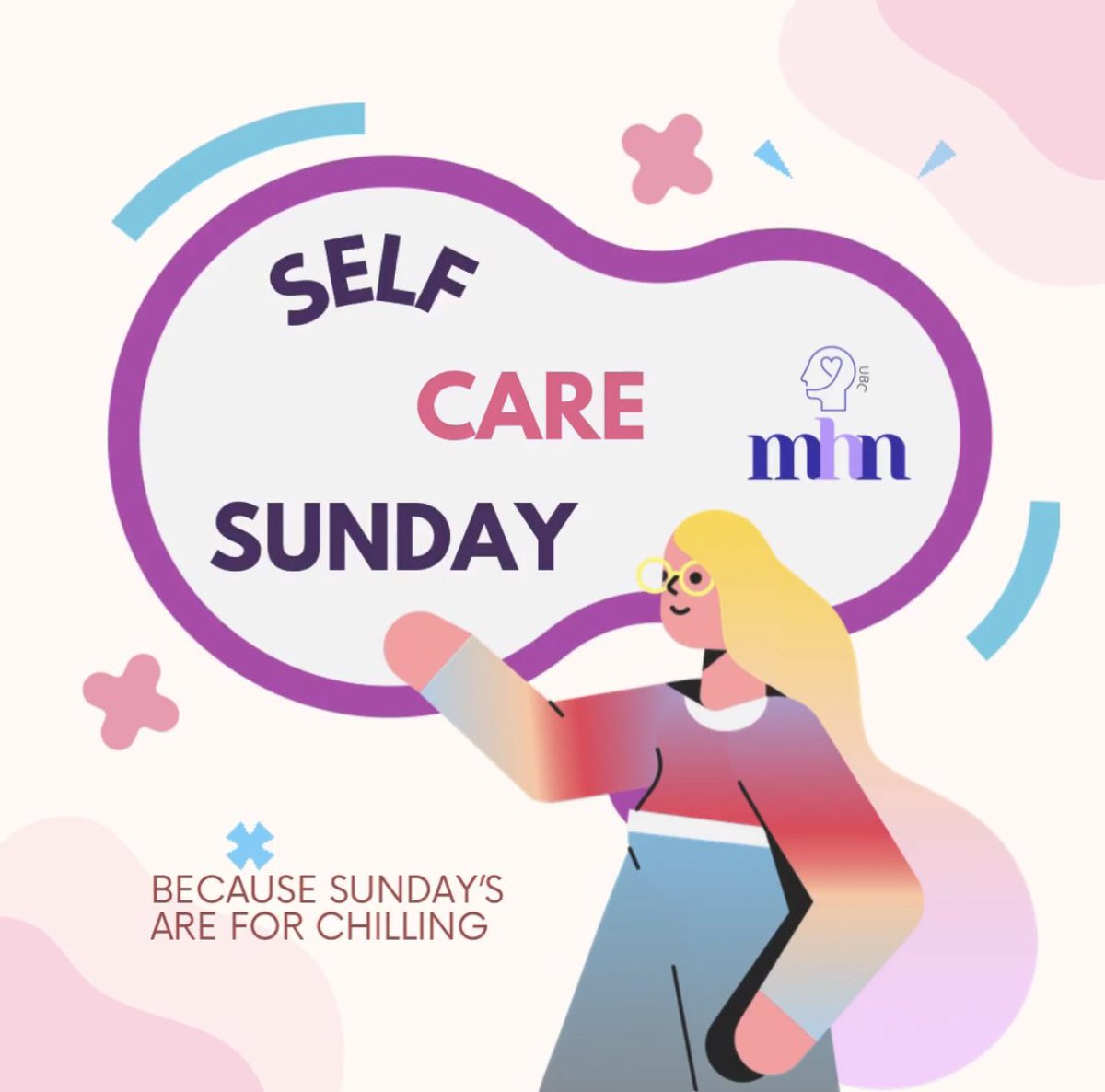 UBCMHN's tweet photo. It’s Self Care Sunday, and time to focus on you! Today we’re reminding you of the importance of quality sleep and offering a few grounding exercises if you’re feeling overwhelmed ☀️💛
#SelfCareSunday https://t.co/5GAUMf5oUt