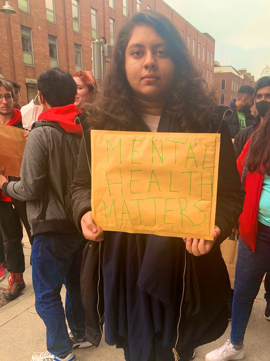 Gisèle Scanlon (@goddessguide) on Twitter photo I and <a href="/TrinityGSU/">Trinity GSU</a> and <a href="/S4C_group/">Students4Change</a> protesting outside the Dáil <a href="/OireachtasNews/">Houses of the Oireachtas - Tithe an Oireachtais</a> to ask for partial refunds for students plus more investment in mental health services <a href="/tcddublin/">Trinity College Dublin</a> as Budget 2022 doesn’t do enough. “Mental Health Matters” We need an assistant psychiatrist in <a href="/tcddublin/">Trinity College Dublin</a> I and <a href="/TrinityGSU/">Trinity GSU</a> and <a href="/S4C_group/">Students4Change</a> protesting outside the Dáil <a href="/OireachtasNews/">Houses of the Oireachtas - Tithe an Oireachtais</a> to ask for partial refunds for students plus more investment in mental health services <a href="/tcddublin/">Trinity College Dublin</a> as Budget 2022 doesn’t do enough. “Mental Health Matters” We need an assistant psychiatrist in <a href="/tcddublin/">Trinity College Dublin</a>
