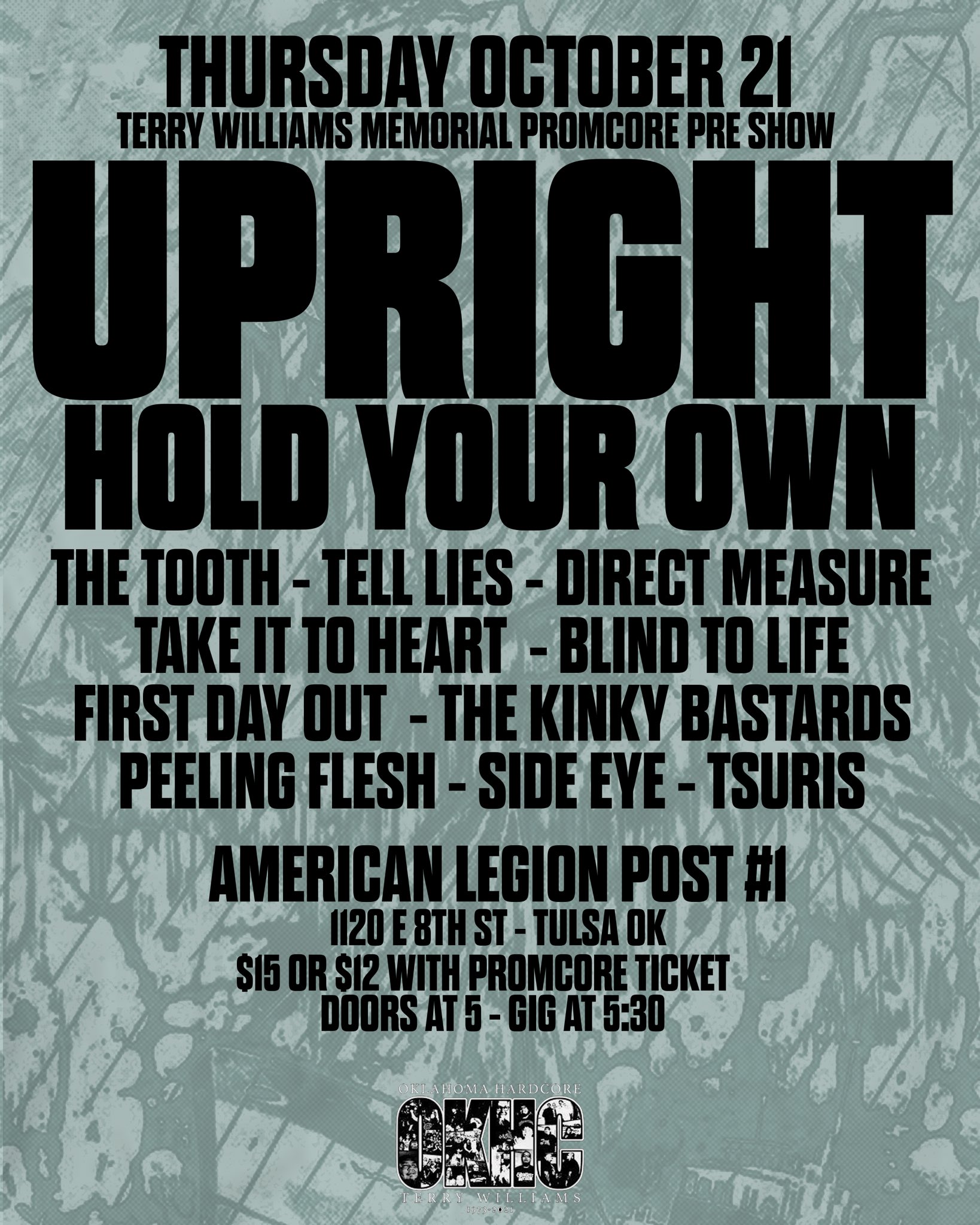 Promcore 4 Days Blind To Life And Fists Of Fury Are No Longer Playing The Pre Show And Fest Bummed They Can T Make It Pre Show Doors 5 Show 5 30