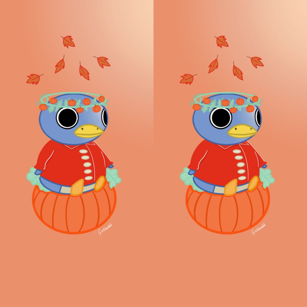 IndecisiveClub1's tweet photo. Roald (raincoat addition) 🌈🐧

#acnh #roald https://t.co/jBu9uf9dBi