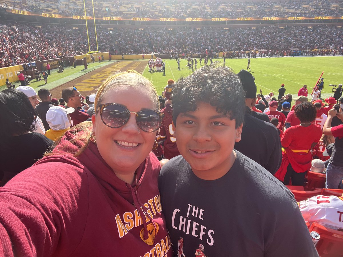 I’m so proud of these two! Taking in a little Chiefs vs Washington today. #familyday #merrychristmasearly #KansasCityChiefs #washingtonfootballteam #makingmemories #siblingsday