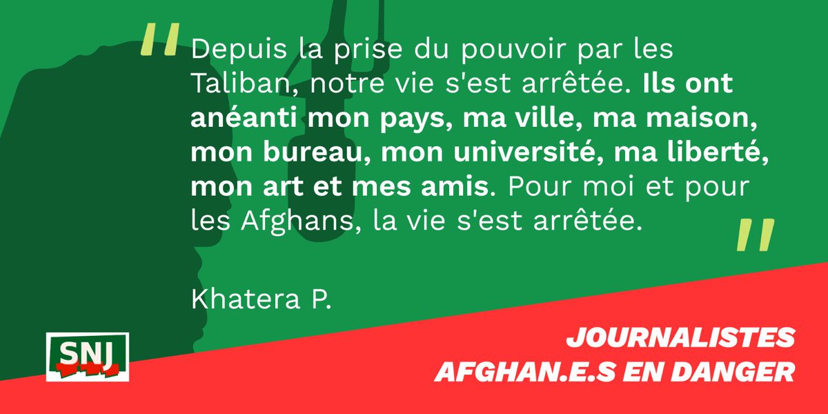 SNJ_national's tweet photo. #Jour35
Murteza, Leyla, Ahmad, Khatera... @SNJ_national accompagne des centaines de journalistes afghans en danger dans leur pays. Nous réclamons leur évacuation @francediplo @JY_LeDrian @EmmanuelMacron
#AfghanJournalists
Nous publions leurs témoignages ⬇️ https://t.co/clCGBVlCp0