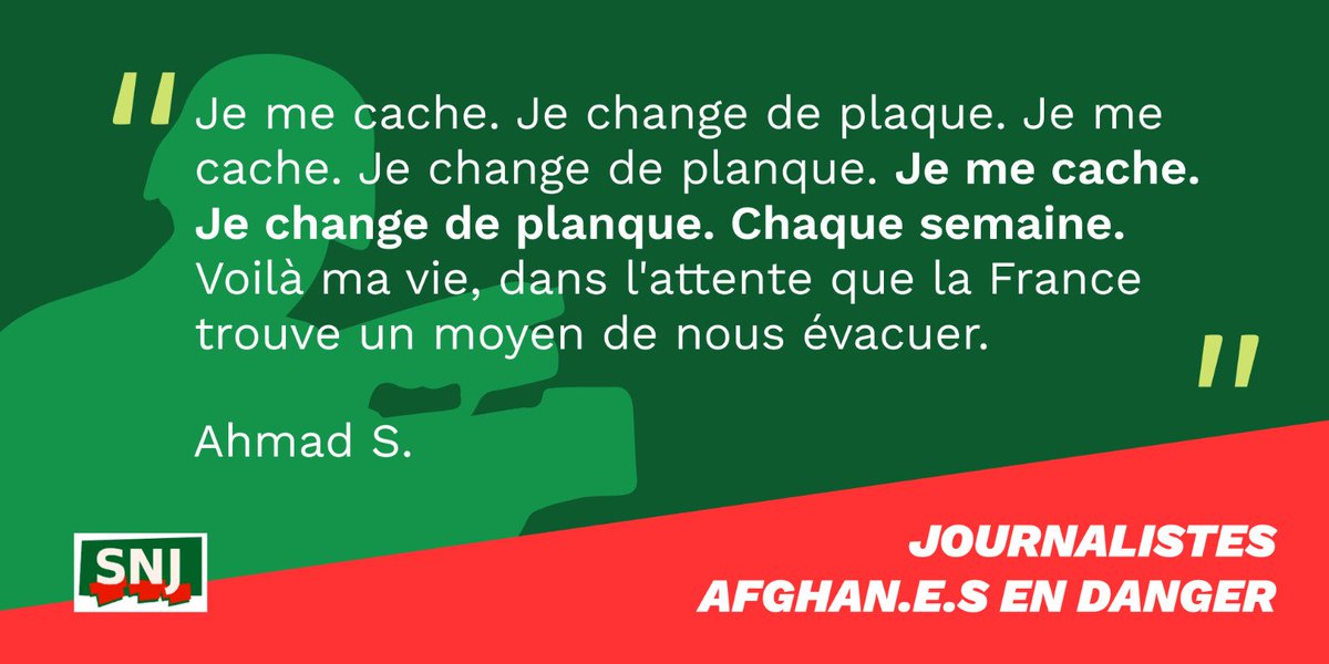 SNJ_national's tweet photo. #Jour35
Murteza, Leyla, Ahmad, Khatera... @SNJ_national accompagne des centaines de journalistes afghans en danger dans leur pays. Nous réclamons leur évacuation @francediplo @JY_LeDrian @EmmanuelMacron
#AfghanJournalists
Nous publions leurs témoignages ⬇️ https://t.co/clCGBVlCp0