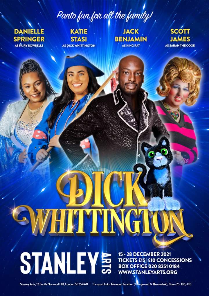 Proud that @Stanley_Arts 1st ever panto #DickWhittington is one of the most affordable professional pantos in London. Solid gold comedy at prices that won't break the bank! A perfect festive treat for everyone! #pantomime #panto #familytheatre #southnorwood #southlondon #croydon