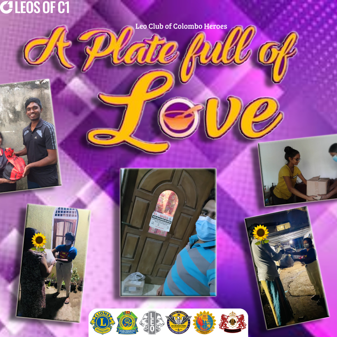 Leosofch's tweet photo. A Plate Full of Love

To commemorate The International President Lion Douglas X Alexander's Birthday, We Leos of Colombo Heroes, donated 10 packs of dry rations for people in need.

#leosofCH
#LeoClubofColomboHeroes
#Leo_District_306_C1
#MD_306
#APforVP
#APservicechallenge https://t.co/lBjTrnrDSU