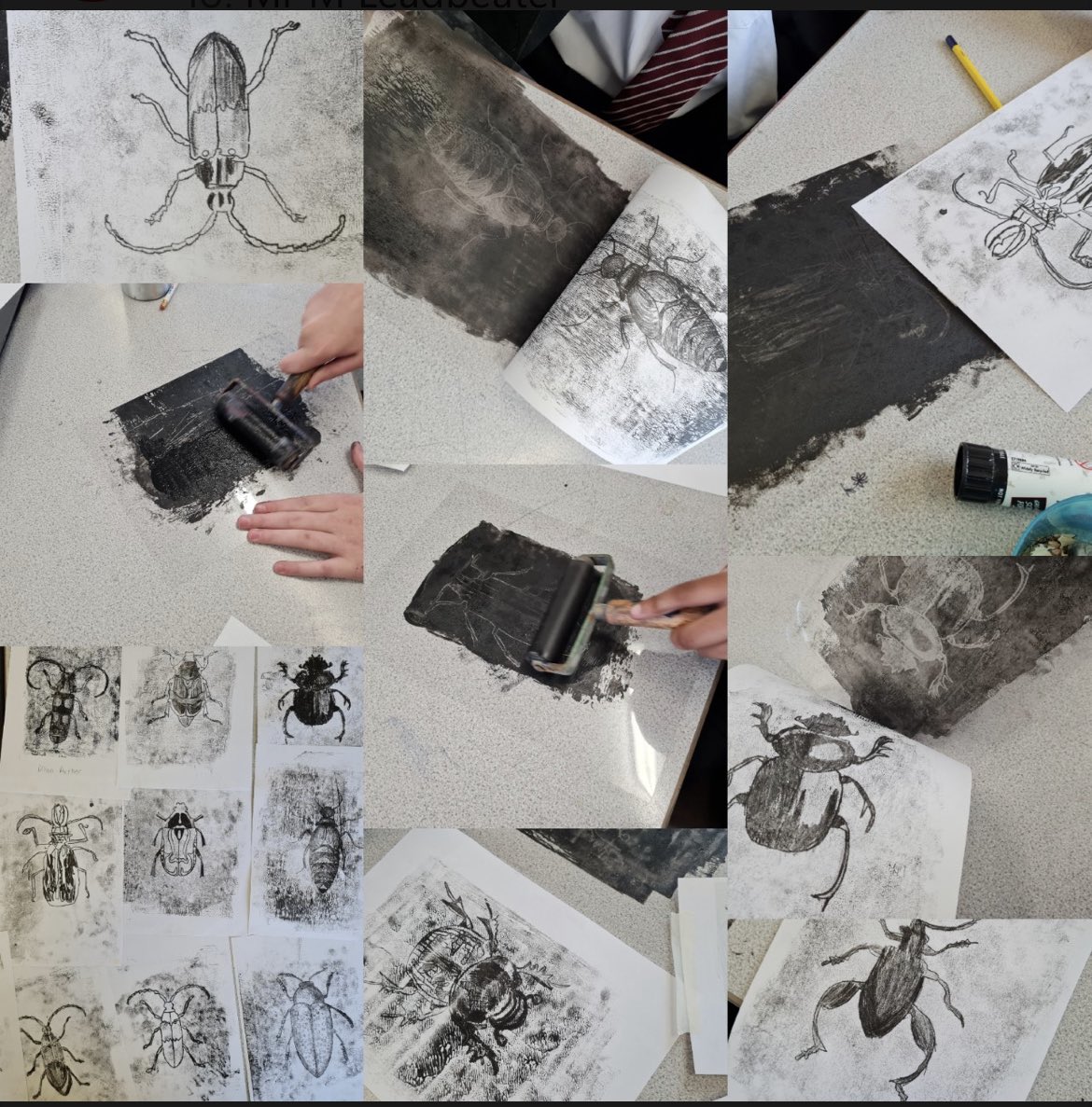 thornhill_uk's tweet photo. This week yr8's have been learning about mono printing and have created some fantastic insect drawings. #monoprinting #printing #drawinginsects #nature #insects https://t.co/SIyueVdqFm
