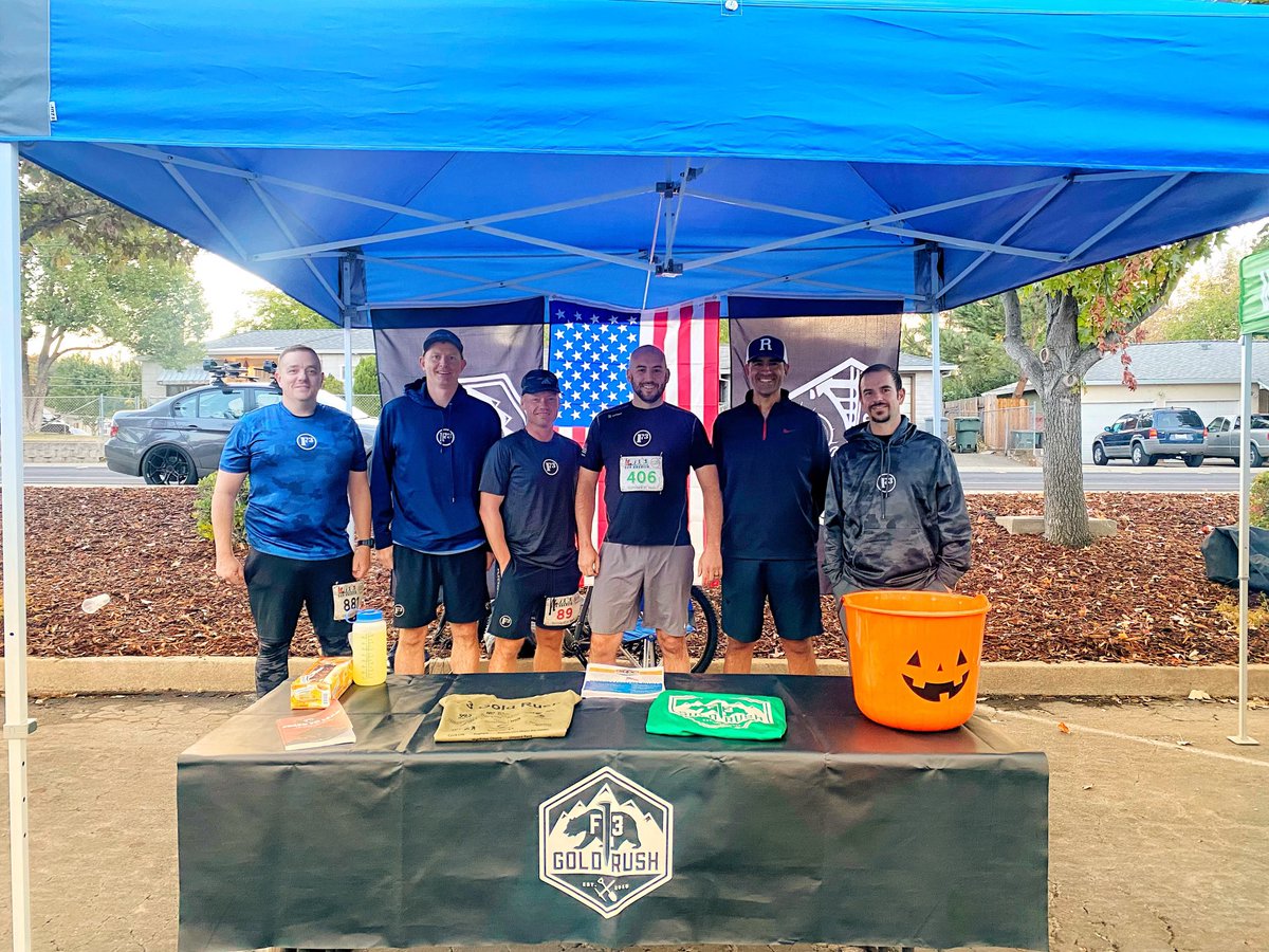 F3GoldRush's tweet photo. T-claps to (L-R) Captain Hook, Rapid, Possum, ‘88, Pop Top, &amp; Cage Free for participating in #RunRocklin today. Also running was Brass Monkey, No. 2, Timberlake, Bambino, Fold ‘Em (1st in his division!), Spirit Fingers, Fanny Pack, &amp; Taken. #HIMdoingHIMstuff https://t.co/EbEWsweeL7