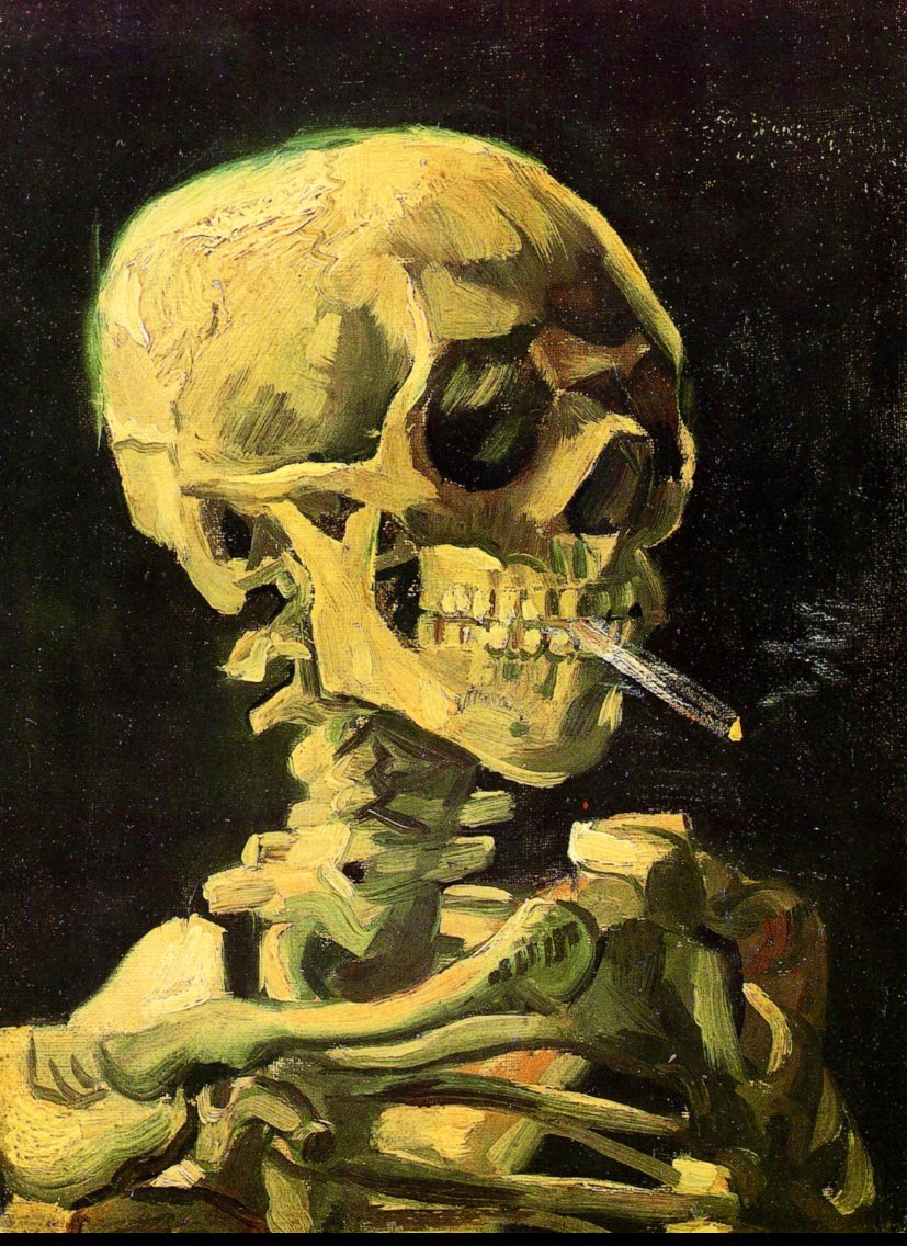 ttayyyloor's tweet photo. opalite skull pendant inspired by skull with burning cigarette by Van Gogh 💀🚬✨ https://t.co/LF0QqTQ2Sr