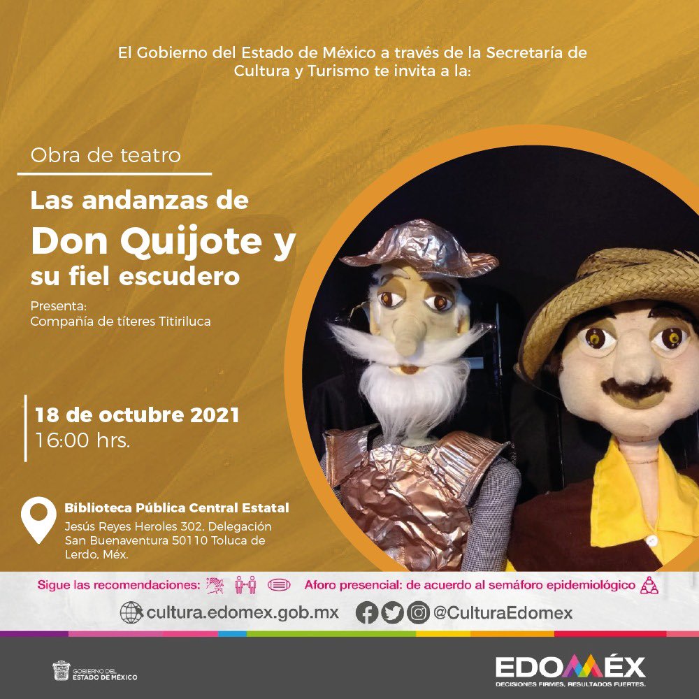 ivetiga's tweet photo. En un lugar de La Mancha de cuyo nombre sí quiero acordarme y es la #BibliotecaPúblicaCentralEstatal, te esperamos mañana para desatar la curiosidad y explorar entre libros uno de los mejores clásicos de todos los tiempos. ¡Corre la voz! https://t.co/nkMFkeUMLe