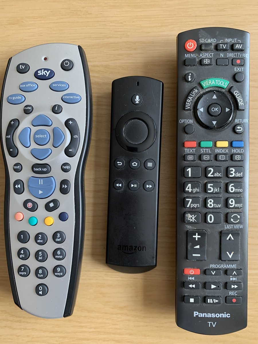 My Top Tip of the Day:
Take a photo of your parent's remote controls. So whenever you get *that* phone call, you've got something to reference.
You might not fix their problem, but there'll be a lot less swearing.