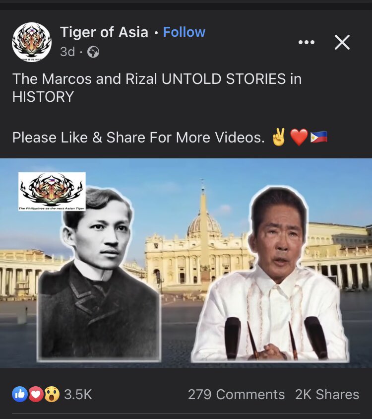 MsTamaray's tweet photo. @OMGoys And here’s more sa FB naman, magkakilala at nagkita raw si Marcos and Rizal https://t.co/8bh3Q3y1dS