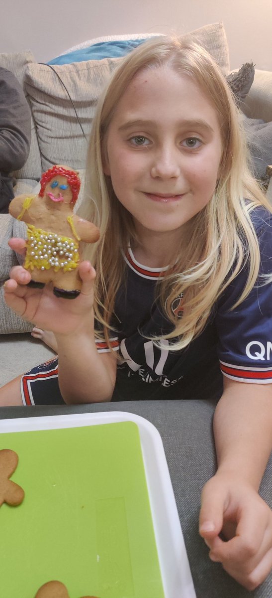 Kate_McP's tweet photo. My son made a gingerbread @dbuzz6589 in honour of her having to leave strictly ❤️ she's definitely his favourite! https://t.co/PaBa0wBcw8