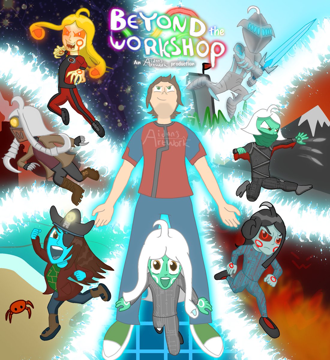 AidansArt's tweet photo. I feel like I should do an introduction thing as I'm getting a lot of new mutuals at the moment. So, here's an introduction thread to what I do: 

I draw OC stuff for my original stories, Beyond the Workshop and Ragtags, but I also draw a lot of fanart, mostly Ben 10 &amp; Pokemon. https://t.co/se4K0OmRSf