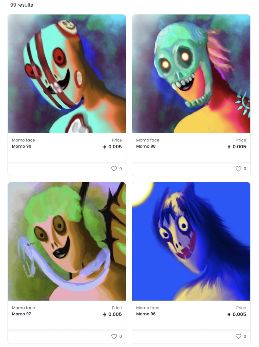4 Epic Momoface Available Now!
Momo from Momoverse they come in peace, they’re friends don’t scared 😳 
…
Choose your buddy 😳
opensea.io/collection/mom…
…
#NFTCommunity #NFTs #NFTartist #NFTTHAILAND #NFTcollectibles #OpenSeaNFT <a href="/opensea/">OpenSea</a>