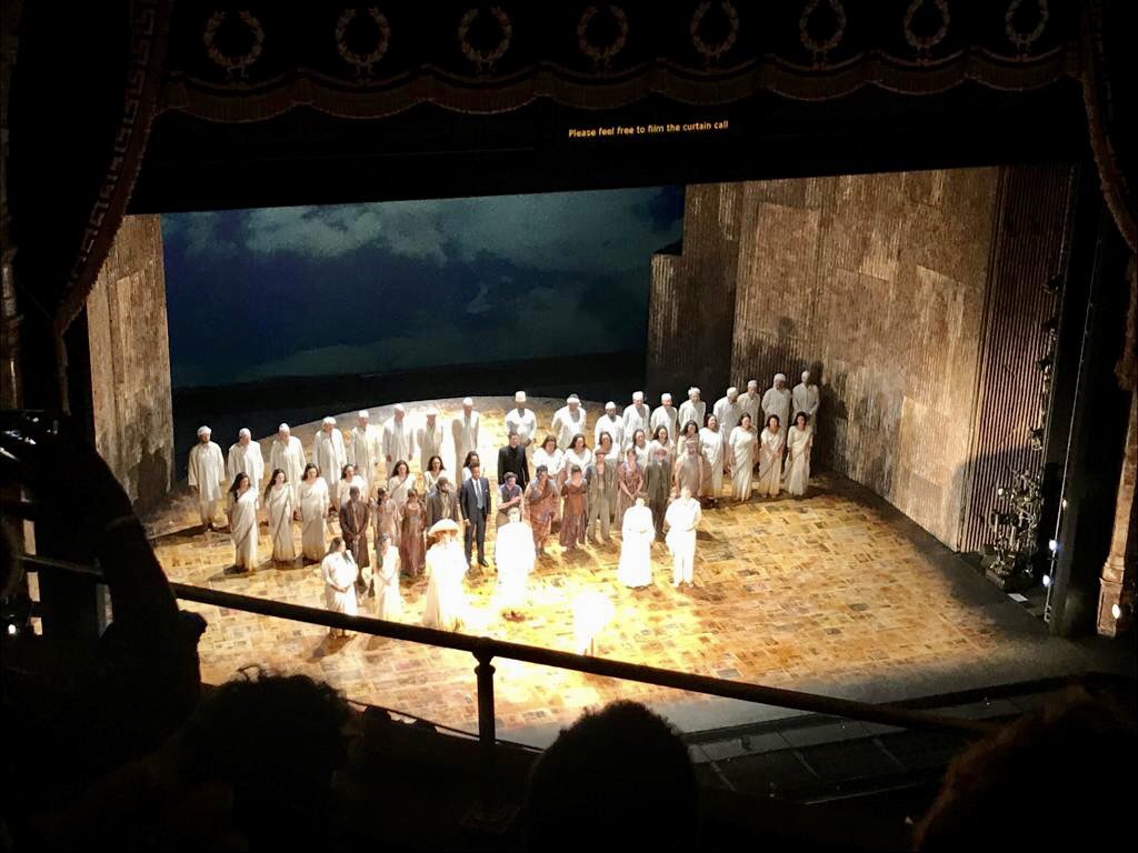 Moved and uplifted by the sublime #satyagraha by @philipglass beautifully sung by @seanpanikkar and cast and wondrous staging by @openspacer @E_N_O #ENOSatyagraha