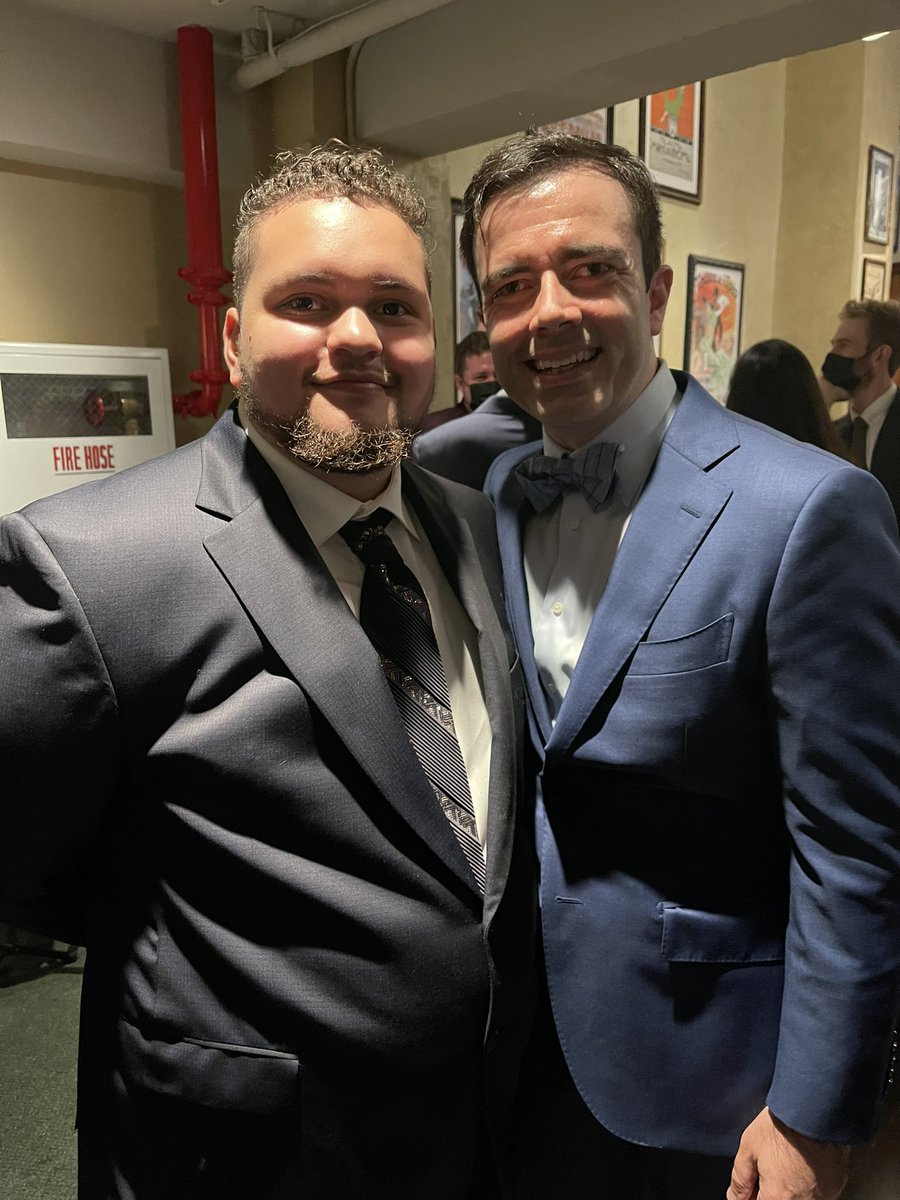 Vegalteno's tweet photo. Today was a very special day! @SuperOTM &amp; Josh got married @dramabookshop . You see, Owen is like a son to us, so it was very appropriate for @Lin_Manuel to officiate and for all of us to celebrate. https://t.co/Ts9fBL2IUj
