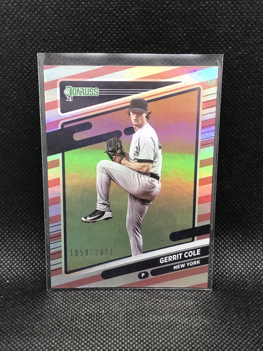 #169: Gerrit Cole 2021 Donruss Stripes Parallel #/2021

Starting Bid is $0.01

Shipping info in the pinned post. 

ENDS AT 7:59 PM PST/10:59 PM EST

@sports_sell

@Hobby_Connect

@HobbyConnector https://t.co/NUB2g2hj1q