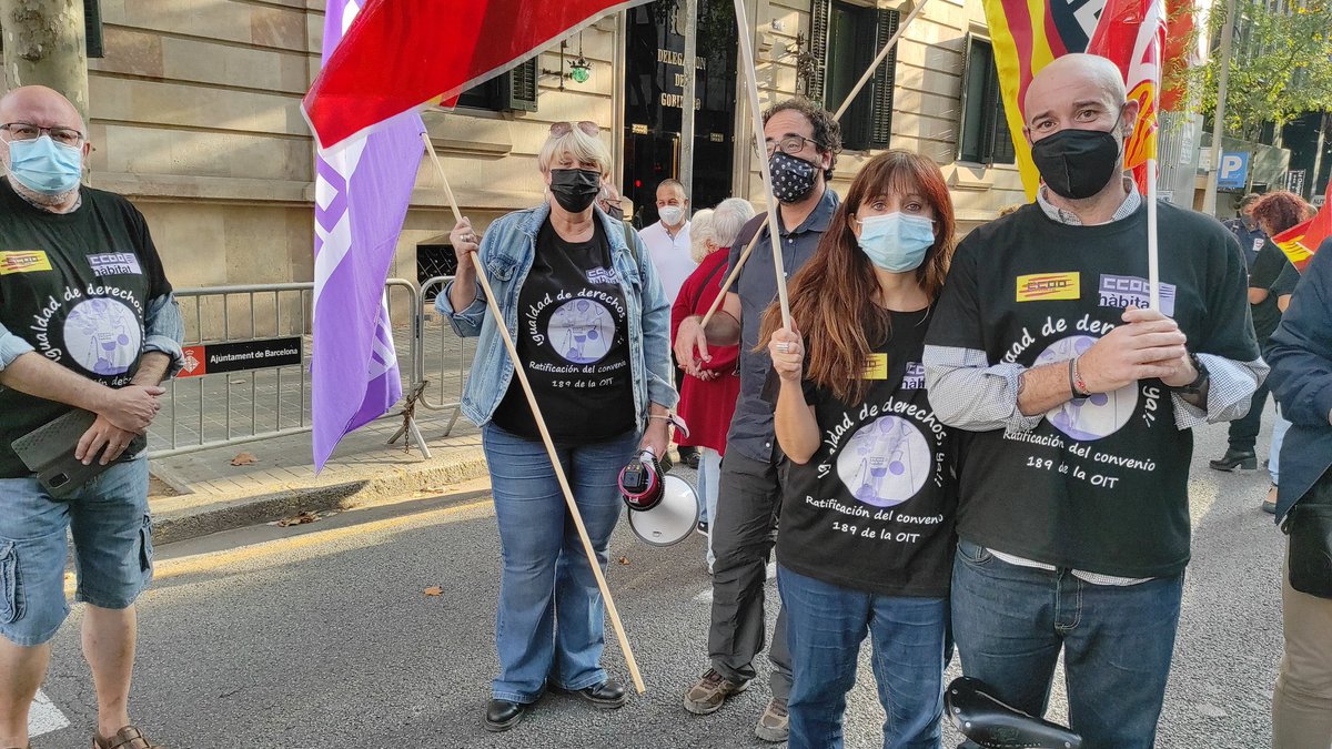 joancgallego's tweet photo. Urgeix ratificar el conveni 189 de la OIT i reconèixer la plenitud de drets laborals de les treballadores de la llar i les cures.

També hem de exigir al @govern a crear i posar en marxa instruments per garantir i facilitar la dignificació del treball de les llars i les cures. https://t.co/cGuVSG3Tub