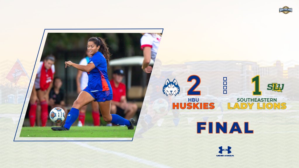 Huskies win! @HBUWSoccer takes down Southeastern in Southland Conference play with goals from Hernandez and Marker! #DawgsUp
