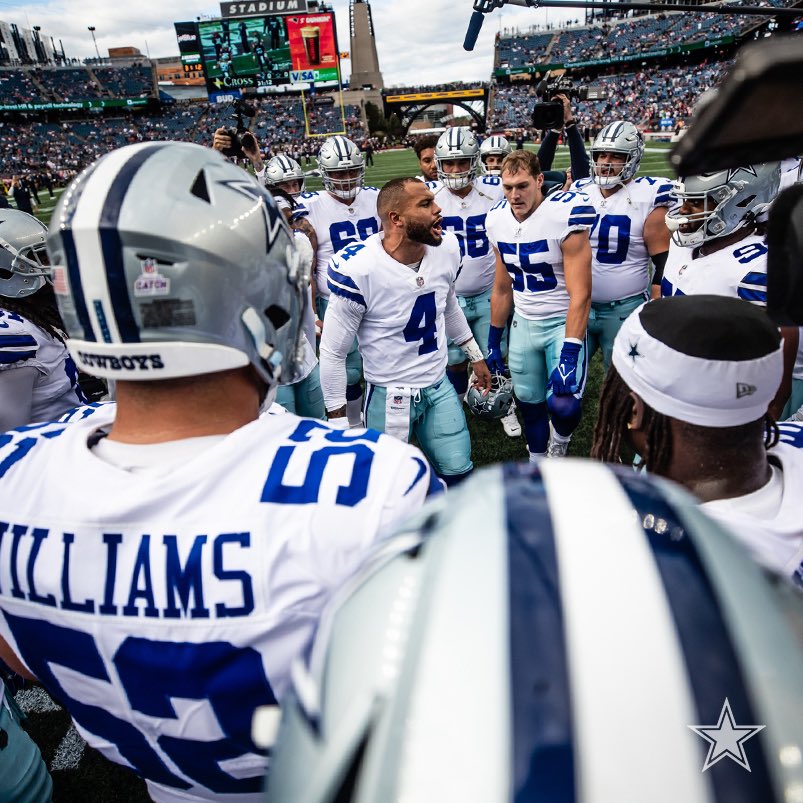 dallascowboys's tweet photo. In @dak we trust ✊

#DALvsNE | #DallasCowboys https://t.co/OEKTLAIY6B