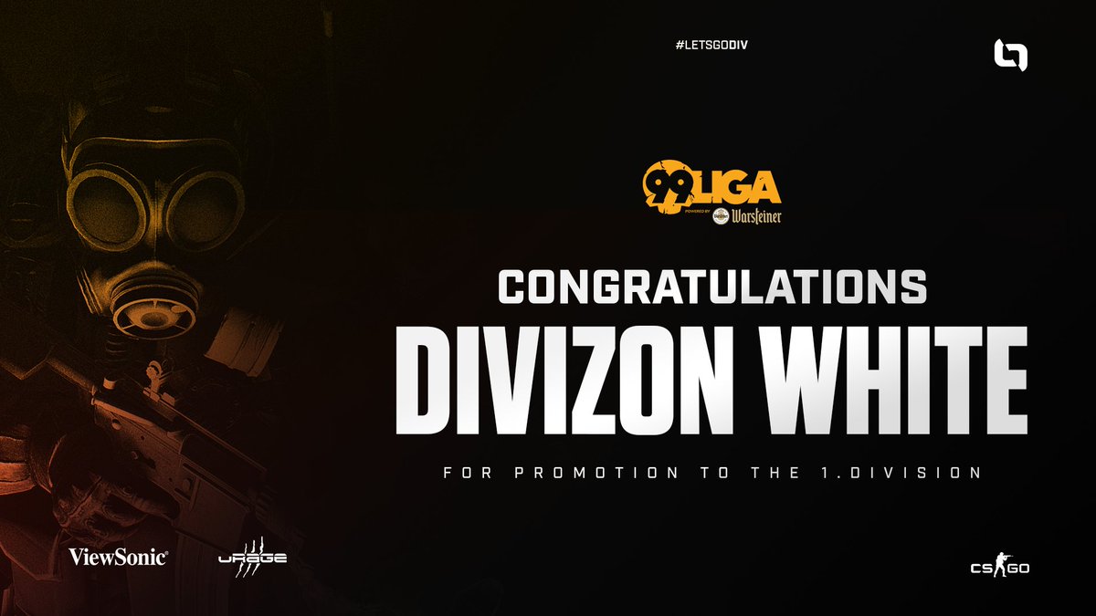 We made it!
Congratulations to DIVIZON WHITE for direct promotion to Div. 1 of the @99DAMAGEde league! 💪

What a season from the boys @OfficialfarmaG @Sw1ftiwnl @Cl34v3rs @ChLoCSGO @SpexyyyCSGO 🔥

#LETSGODIV | #99Liga
