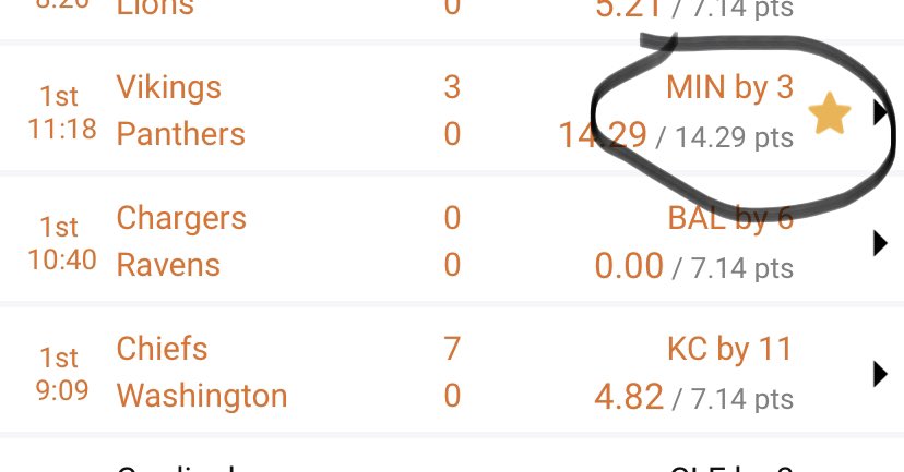 i had minnesota by 3 and that was my Star pick, which means i get double points for getting the perfect score. if the vikings drive down and get a game winning fg i get the points, they have 42 seconds and 2 timeouts