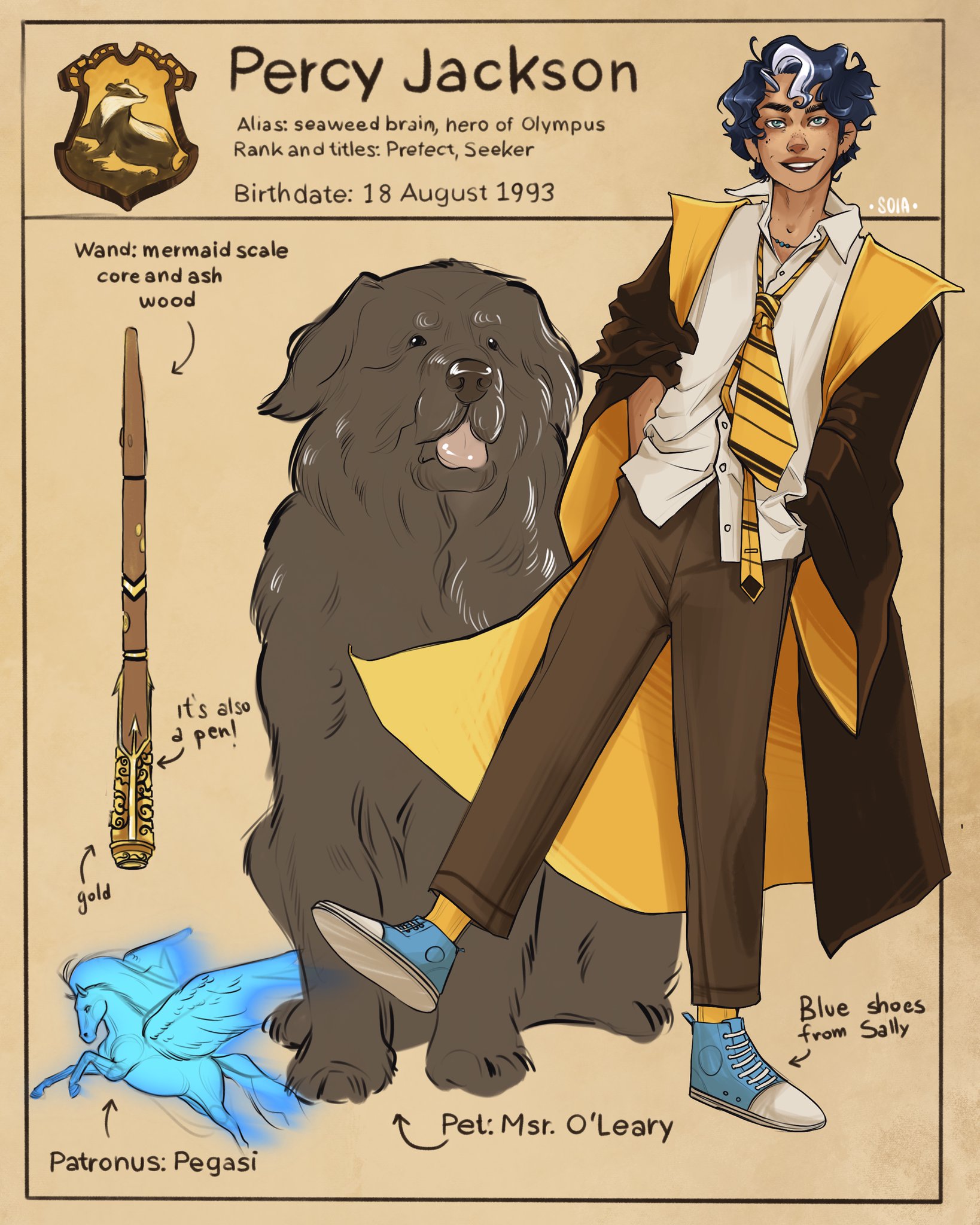 Soia | pjo grandparent on X: "Percy Jackson at hogwarts aka me having fun  and believing it was a dumb idea and then realizing people love it more  than I do and