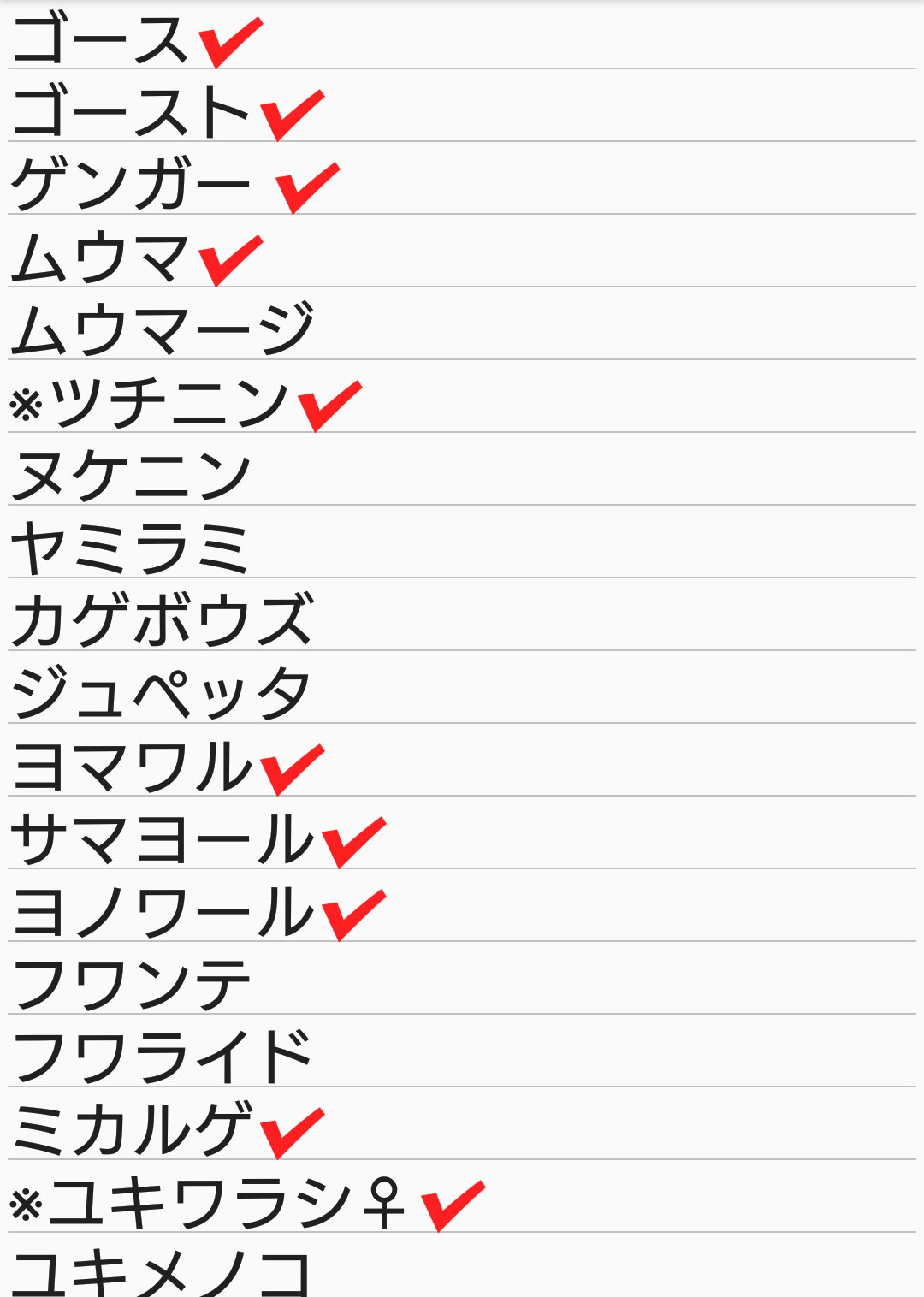 無名黙秘 ゴーストタイプの色違いポケモン収集録 図鑑に載せるだけでなく進化前含め全種ボックスに収めたい 揃ったら フォルムチェンジ用にロトムを更に5匹 ギラティナとルナアーラを一匹ずつ Go産で埋めたゴース ゴースト サマヨール ヨノワールを