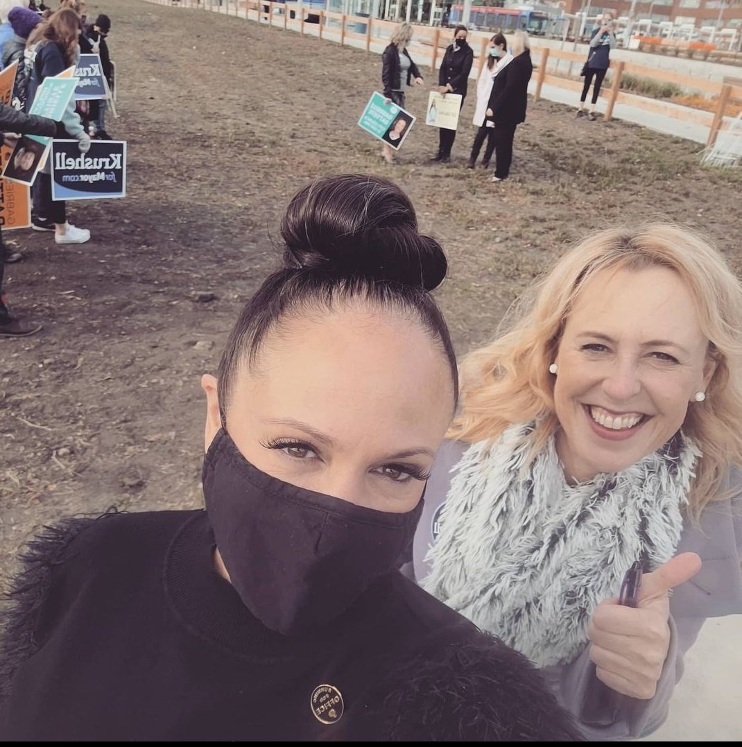 Had a great time at the rally with @krushell4mayor <a href="/bevesslinger/">Bev Esslinger</a> and many other female candidates - and one male candidate as well! 

To all the candidates who came out today, thank you for being such strong supporters of all women - even those competing against one another. ❤