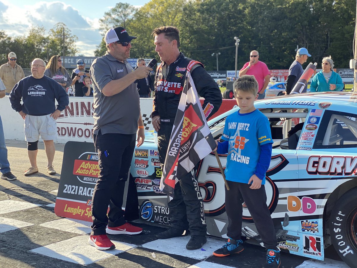 LangleySpeedway's tweet photo. A hard-fought race ends with a trip to victory lane for Mark Wertz! https://t.co/ZLHzv3W4nh