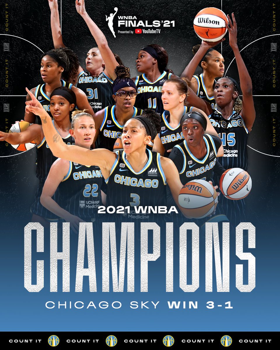 🏆 CHAMPIONS 🏆
 
For the first time in franchise history, the @chicagosky are #WNBA champs!

#WNBAFinals presented by @YouTubeTV