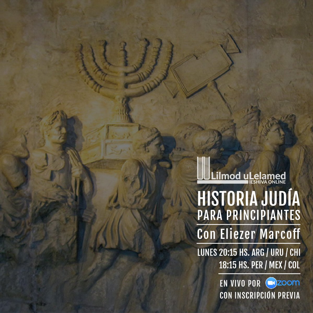 lilmod_ulelamed's tweet photo. HISTORIA JUDÍA PARA PRINCIPIANTES

🗓️ Todos los LUNES
🕗 20:15 hs ARG/URU/CHI - (18:15 hs PER/MEX/COL)

Comienza un nuevo ciclo con @chorimarcoff. En esta oportunidad, vamos a ver el judaísmo desde otro punto de vista: el histórico 👉 Inscribite desde: https://t.co/NJ2hFLGDg6 https://t.co/oG7sJ7uMiU