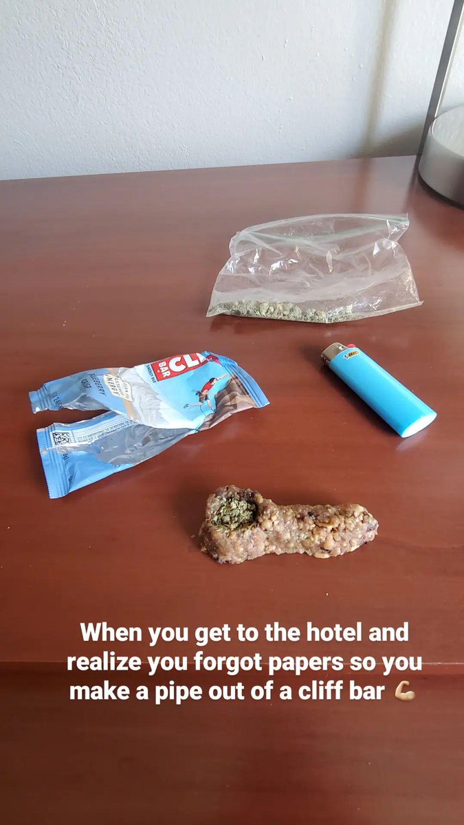 kLLsMTHmusic's tweet photo. Of all the things I learned on my journey to Atlanta yesterday, I think the most important takeaway is that you can smoke weed out a @ClifBar 💨 https://t.co/x60BjYCVNL