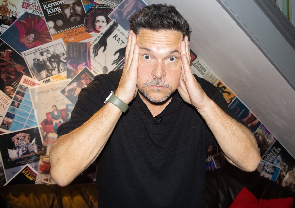 CosmicXposure's tweet photo. Many Thanks to Dom Joly and @AcornPZ for a evening full of fun and information on Dom Jolly's Holiday Snaps and comedy from the Danger Zone, well worth the wait #domjolly #theacorn #comedy #theatre #penzance #cornwall #cosmicxposure https://t.co/LPNLrSz2SI