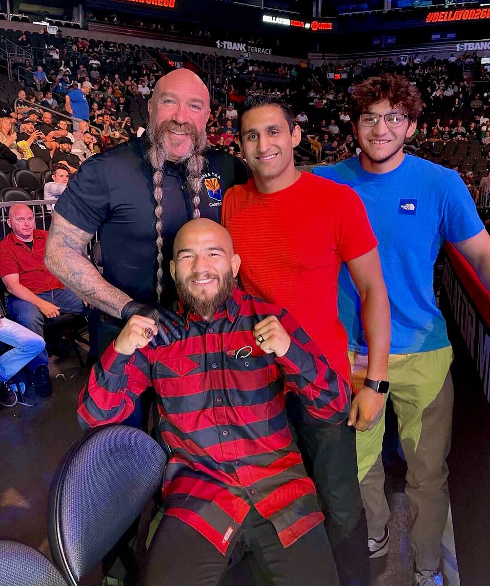 Air_Valencia's tweet photo. Great time at #Bellator268 👊🏽 @BellatorMMA had some beasts in that cage! 
Thank you @jarchmma and @JannaiArchuleta for the invite! #FloorAccess 🙏🏽 https://t.co/GS6TwMHfty