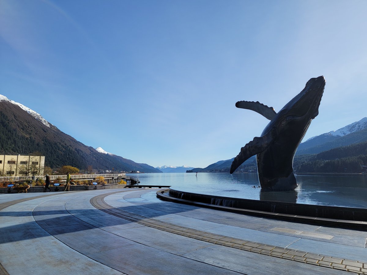 TeresaTrades's tweet photo. Happy Sunday! Beautiful day to wander around the Whale statue. #Alaska #Viewformiles #Blessed https://t.co/bzCoYhnsqU