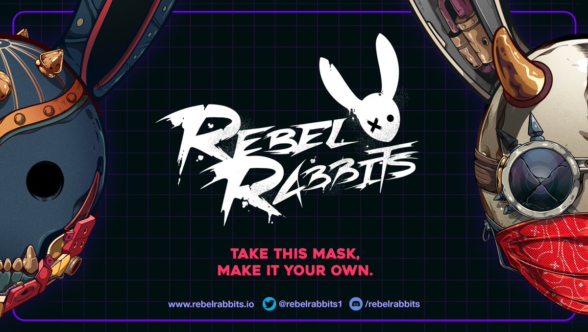 As connections form the rebels grow stronger

Like-minded rebels are coming together and are building something bigger…

A better way... A better future

Join us and find your mask
discord.gg/rebelrabbits

#WATU #RebelRabbits #nftcollectors #NFTdrop #pfpNFT #NFT #NFTs #nftart
