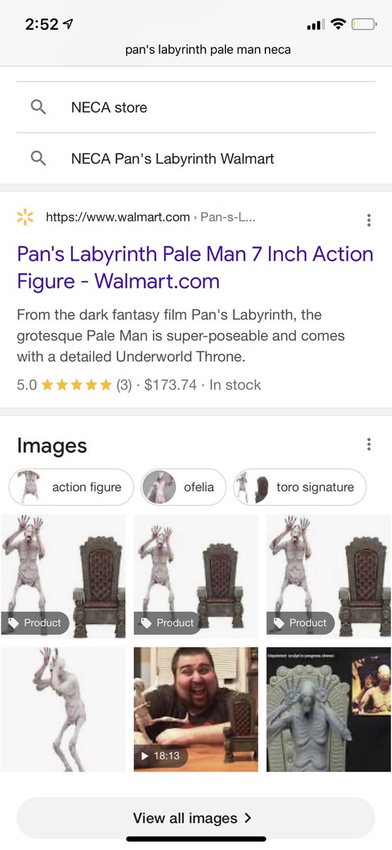 Phinest_0N3_'s tweet photo. Looking for #PaleMan from #PansLabryinth and whaddya know, it’s @MoescatoB in the google search. You made it! I’m doing early Christmas shopping for my son. I know @RobertBilbrey is up first, so if anyone finds a second and I don’t have to give up kid, that would be great. 🙏 https://t.co/XlofObq2Ns