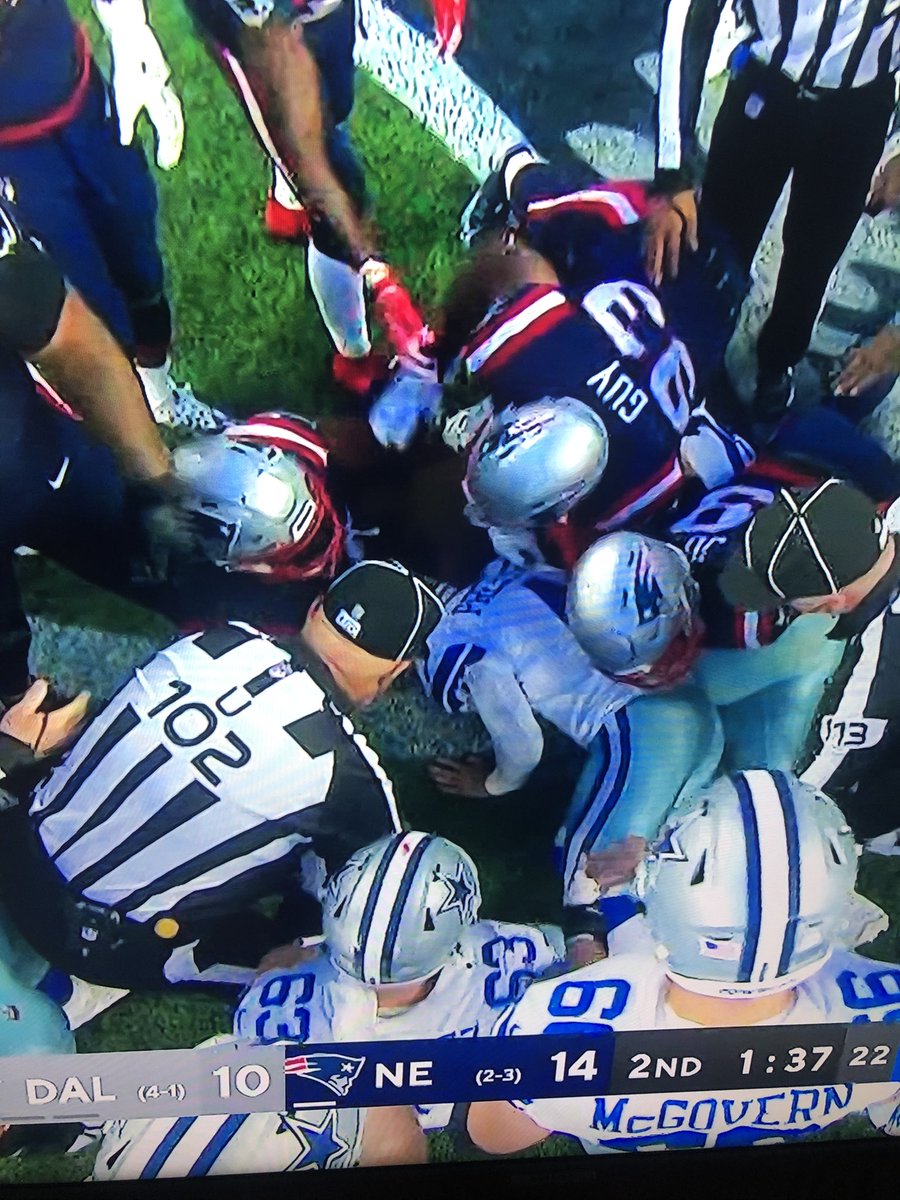 CBS11BillJones's tweet photo. What more video evidence do you need that @dak scored a TD on the 3rd down QB sneak? https://t.co/79W1QDPMSj