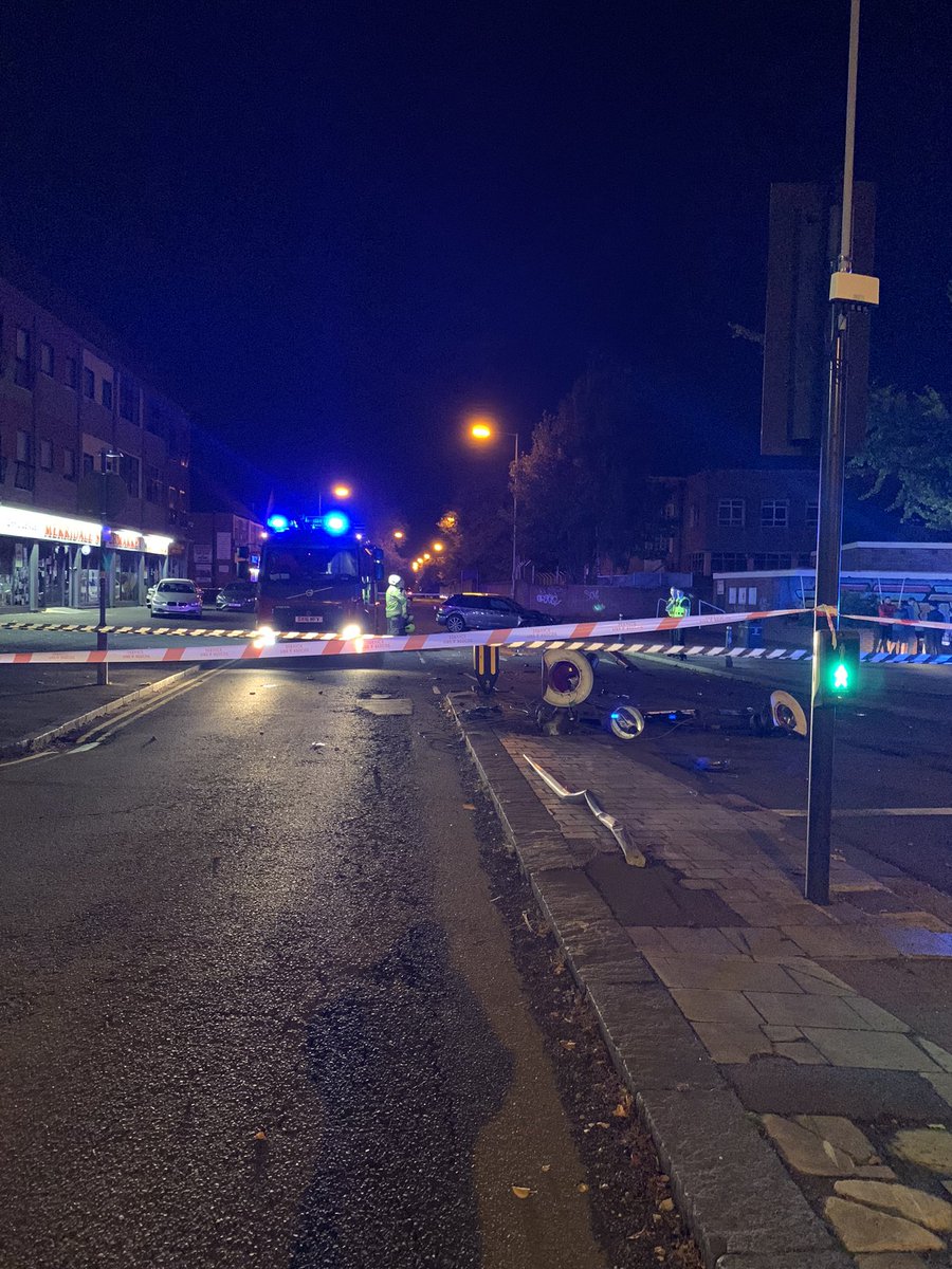 WMFSWolvesfire's tweet photo. Green watch in attendance at RTC, Merridale Road Wolverhampton closed in both directions at chapel ash end, please avoid. #slowyourspeed https://t.co/4l4hSaeWR8